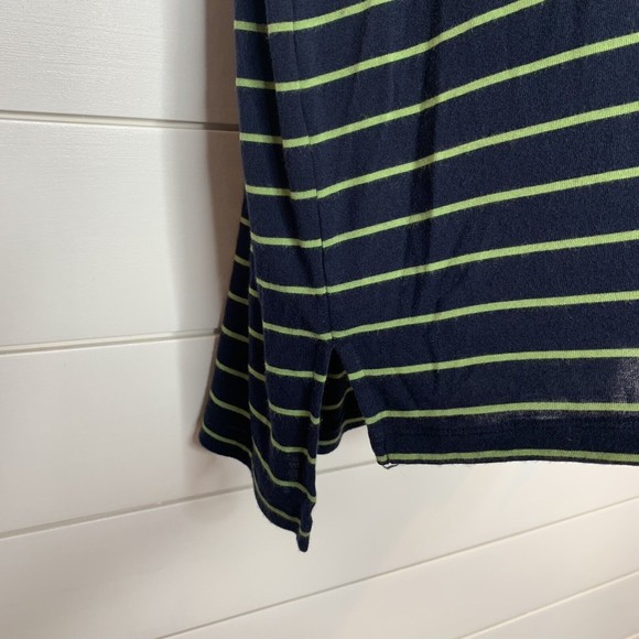 Cabi Medium Tunic Top Island Stripe Ibiza Tee Jersey Knit Hi-Low Blue Green 5333 - Picture 5 of 10